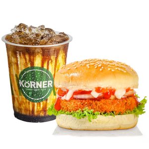 Combo Burger Crispy Chicken + Es Kopi Susu Gula Aren